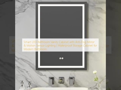 خزانة الغرور في الحمام ذكي LED مع مرآة مضادة للضباب و إضاءة مستشعر الحركة